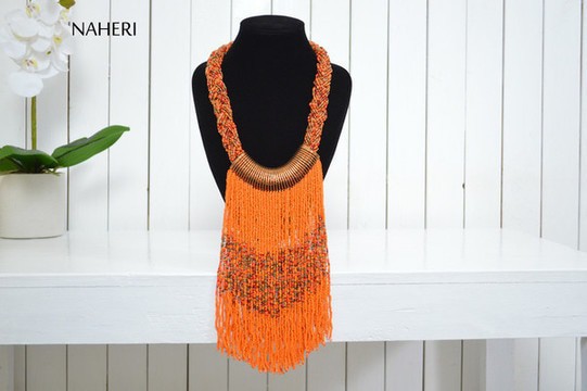 African beaded necklace | Multicolored Tribal neck piece | Gift for her