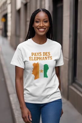 T-shirt - "Côte d'Ivoire. Pays des éléphants"