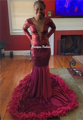 Floor length mermaid dress,engagement dress,blue prom dress,African clothing for women