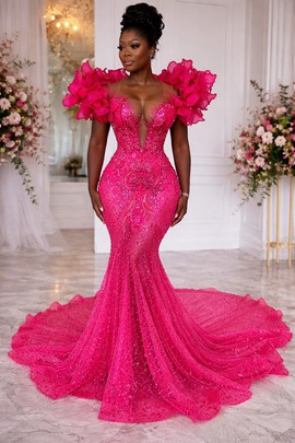 Robe de bal de luxe avec structure aux épaules, robe de mariée de luxe ornée de perles, robe de soirée