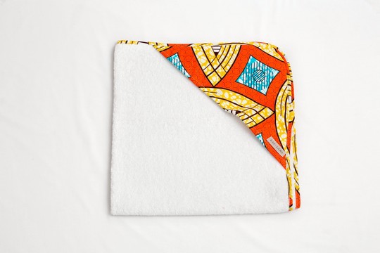 Cape de bain Wax Orange, Or. Fait main