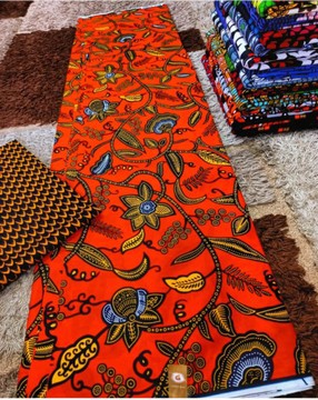 Wax d'Ankara (6 yards) 100% coton Rouge