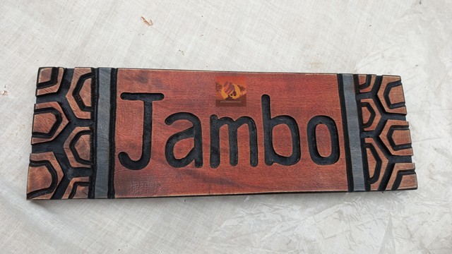 Welcome to our home sign, door hanger, Door Sign, Karibu Sign
