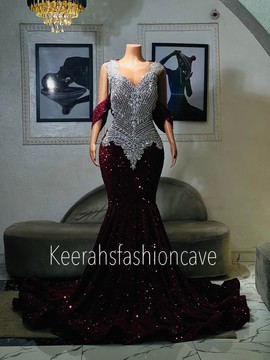 Long embellished sequin prom dress, formal graduation dress, evening gowns