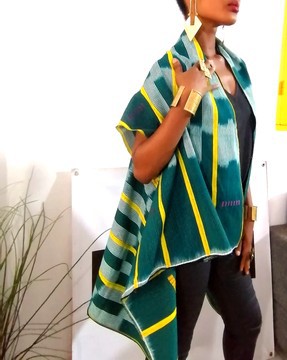 Baoulé woven cotton afro kimono