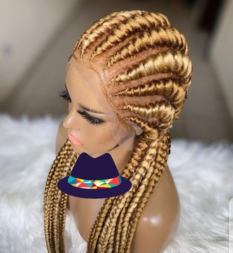All black blonde full lace wig