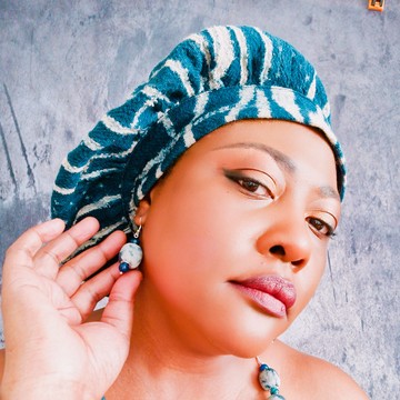 Boucles d'oreilles tissu traditionnel  NDOP et argent 925