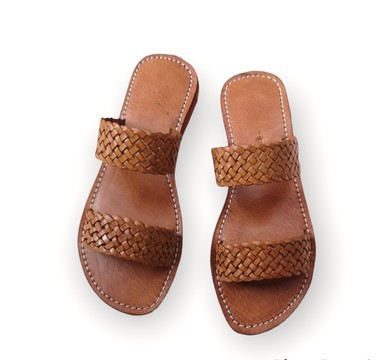 Sandale en cuir véritable haute qualité fait main mode femme