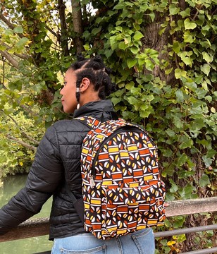Sac à dos en wax imprimé « Adama »