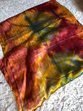 4 Yards Adire Silk Fabric, Nigeria Tribal Dashiki, Nigerian Wedding Dress, Adire Tie Dye Fabric