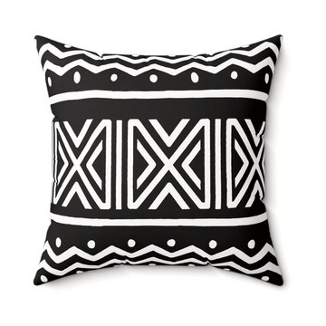 (2 Sets) - African Mudcloth Pillow Covers Afrocentric Decor (MORE SIZES AVAILABLE)