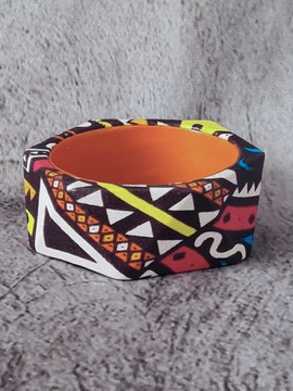 OSHUN bracelet in multicolored WAX fabric-loincloths