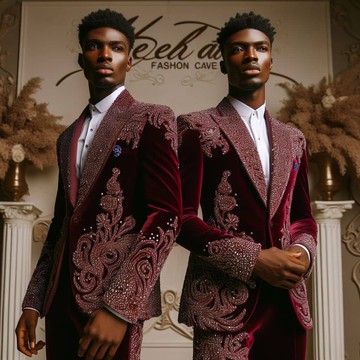 Bespoke men's wedding suit, suit for men, prom suit jacket and trousers