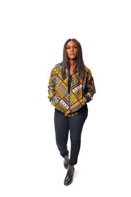 Ankara Bomber Jacket , UNISEX Bomber jacket, African Print Bomber Jacket