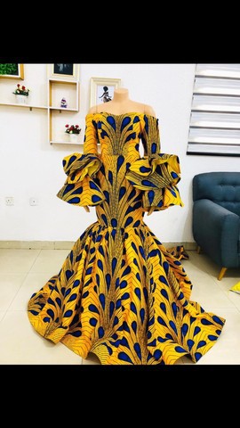 African Ankara prom dress/African prints/African wedding dress