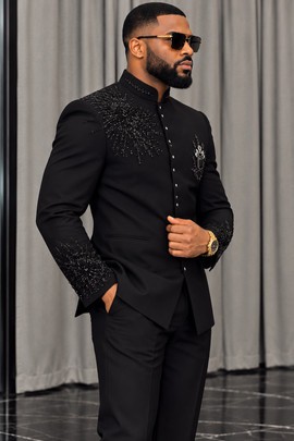 Ensemble safari brodé et orné de perles