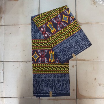 Tissu pagne Ndop Toghu Cameroun en coton léger 6 yards