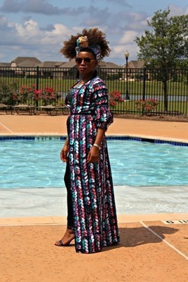 Adensecret Foluke Ankara Long Top