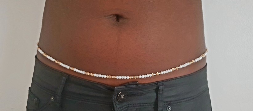 A belly chain "bine bine" "baya" waist jewel, Waist beads, body jewel