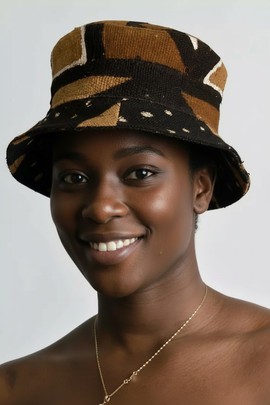 chapeau seau en tissu de boue bogolan