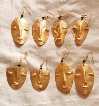 Brass earrings, wholesale earrings, handmade earrings,4 pairs of earrings.
