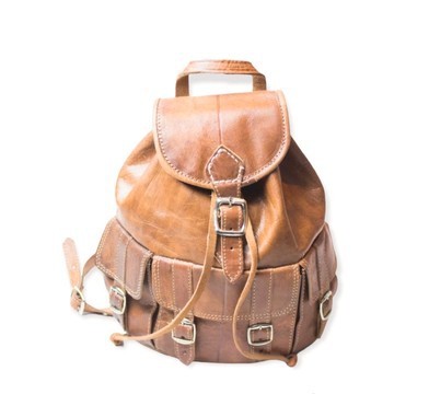 100% handmade high quality genuine leather backpack.