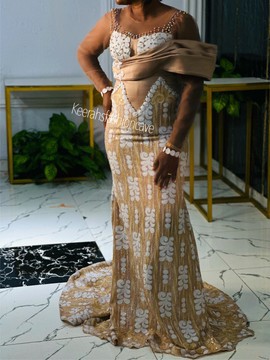 Robe de soirée en dentelle pour femmes, robe de mariée en dentelle, robes longues, robes de femmes africaines