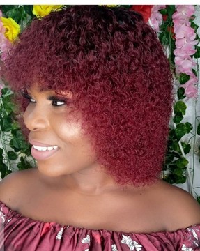 Gbola fringe human hair wig