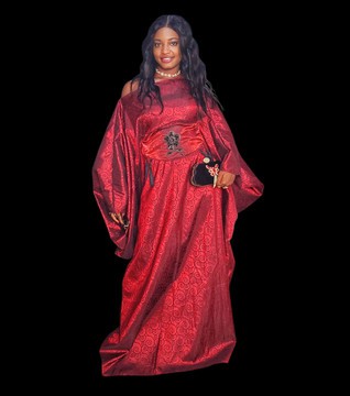 Hamisa Metallic Embellished Boubou For Weddings/Special occasions/Plus Size