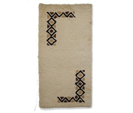 Beige Wool Berber Rug