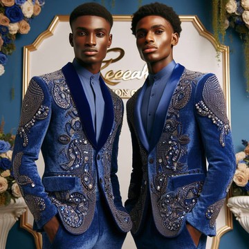 Bespoke men’s wedding suit, suit for men, prom suit jacket and trousers