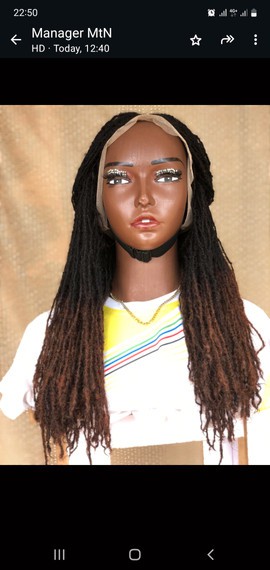 Human hair ombre 30 Full lace micro locs, Sisterlocs Humanhair,Skinny locs Wig For Black Women