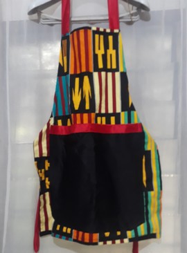 Set of four (4) ankara kente designed aprons
