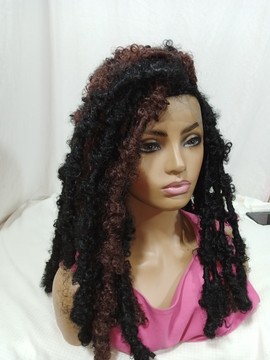distressed butterfly locs, hand wrapped faux 16inches faux locs