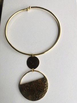 Elegant brass necklace, gift for a loved one