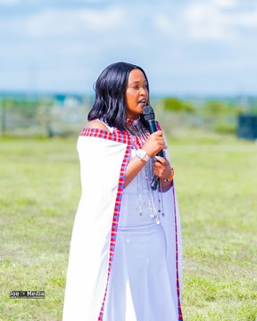 Beaded Maasai dress with a matching shawl