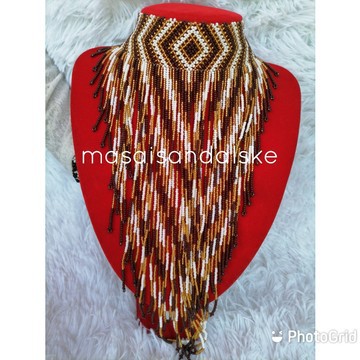 African beaded necklaces , Maasai necklace , Long statement necklace , Gift for her