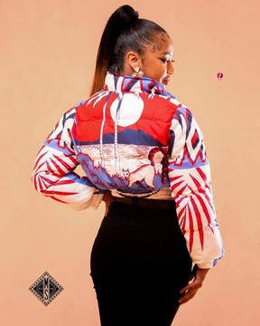 Doudoune Crop-top/bombers /Veste/collection LAMBAOINE/ Madagascar