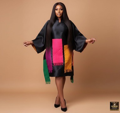 Remi kaftan Dress with colorful Patchwork