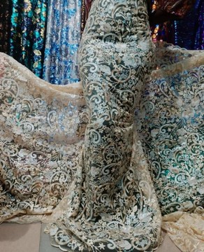 Échantillon de tissu en dentelle, 5 yards