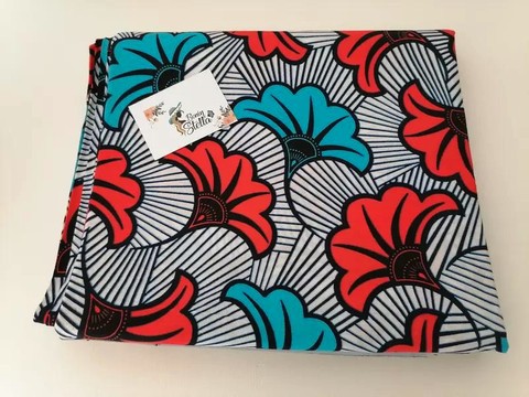 African wax fabrics 6 yards "wedding flowers"