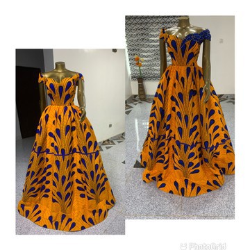 African ball gown dress /African clothing/wedding clothing/African prom dress.
