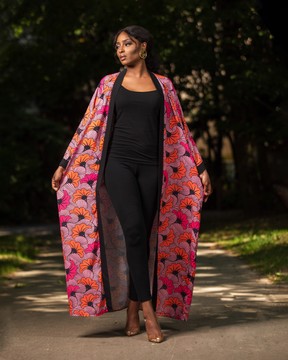 Fluid muslin kimono “Reine Kassa”