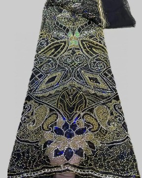 Beaded Lace fabric for women, women lace fabric, lace , lace fabrics (5 yards )