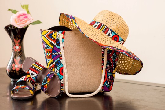 Ankara bag, beach bag,tote bag, ankar hat,Ankara sandals
