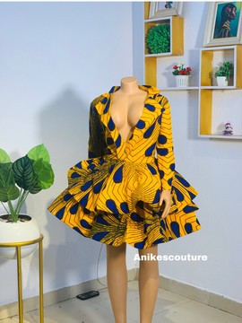 Ankara shirt dress, African womens clothing, African midi dress