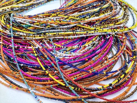 100 Waist beads , African waist beads , wholesale waist beads/ bulk waist beads