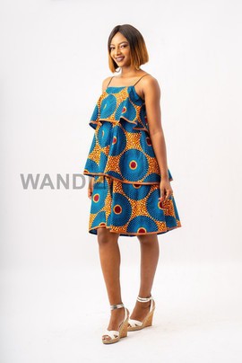 Ankara Layered Flare Dress, cadeau pour elle, robe Ankara, vêtements africains pour femmes, robe africaine