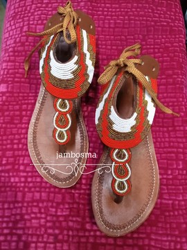 Gladiator beaded sandals, masai sandals, summer sandals, handmade sandals