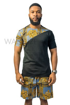 Ankara Mix Tshirt, vêtements pour hommes africains, Tshirt africain, Ankara Tshirt, Tshirt africain